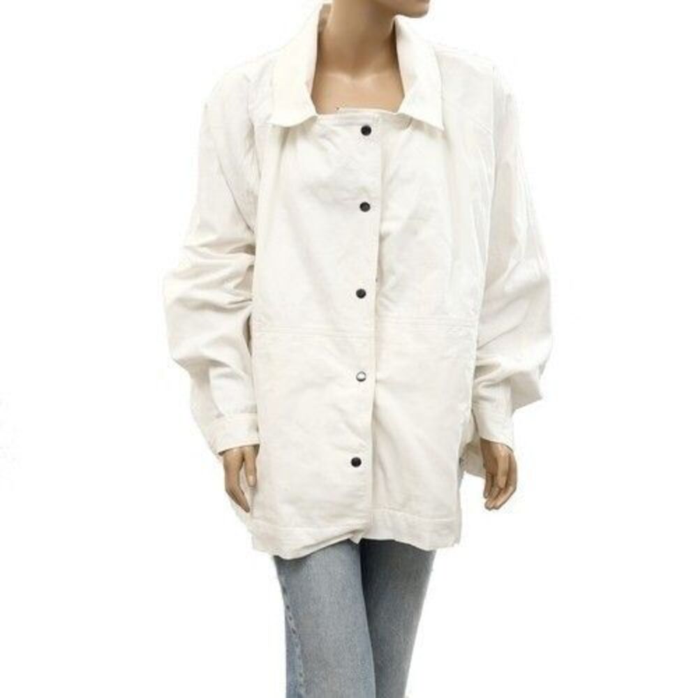 Free People We The Free Denim Jacket Top Long Sleeves Buttondown Cotton S 288307